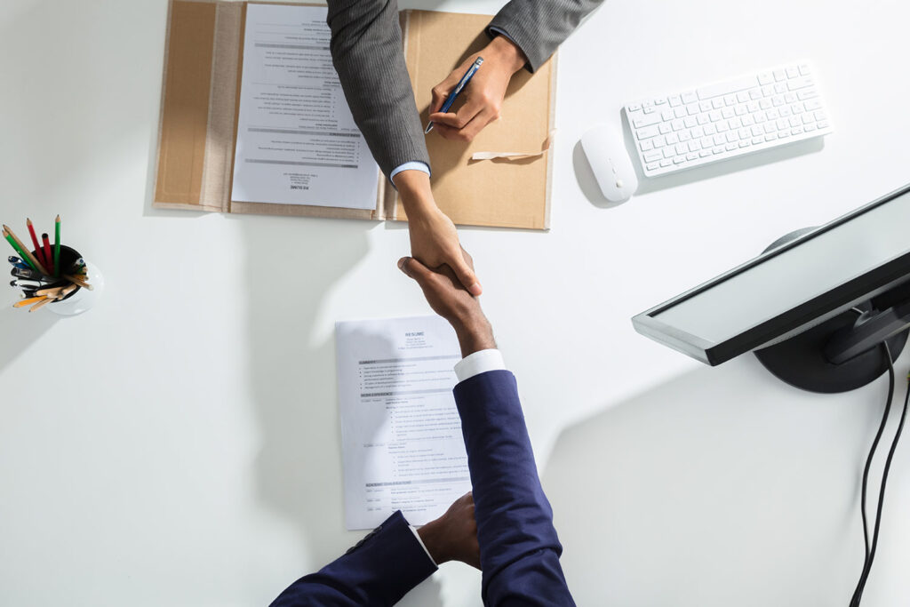Businesspeople shaking hands