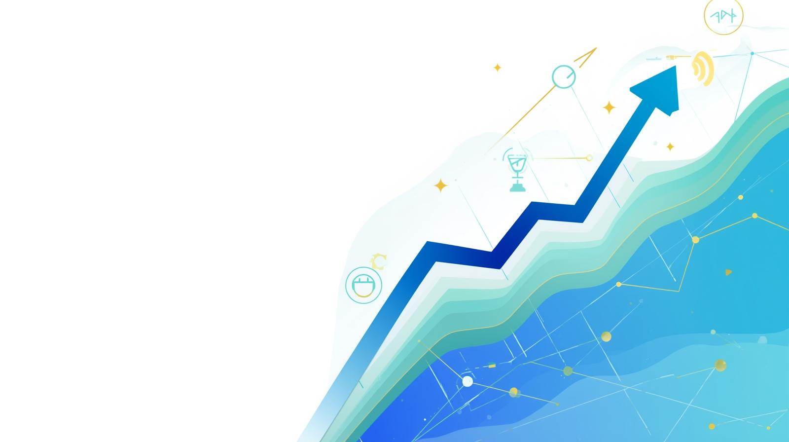 An abstract representation of business growth and empowering professionals
